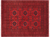 handmade Tribal Biljik Khal Mohammadi Red Blue Hand Knotted RECTANGLE 100% WOOL area rug 6x8